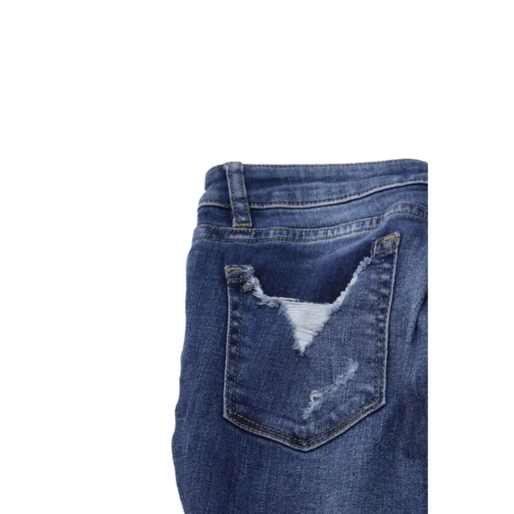 DL1961 Girls Cotton Chloe Skinny Ripped Ankle Jeans Blue Size 16